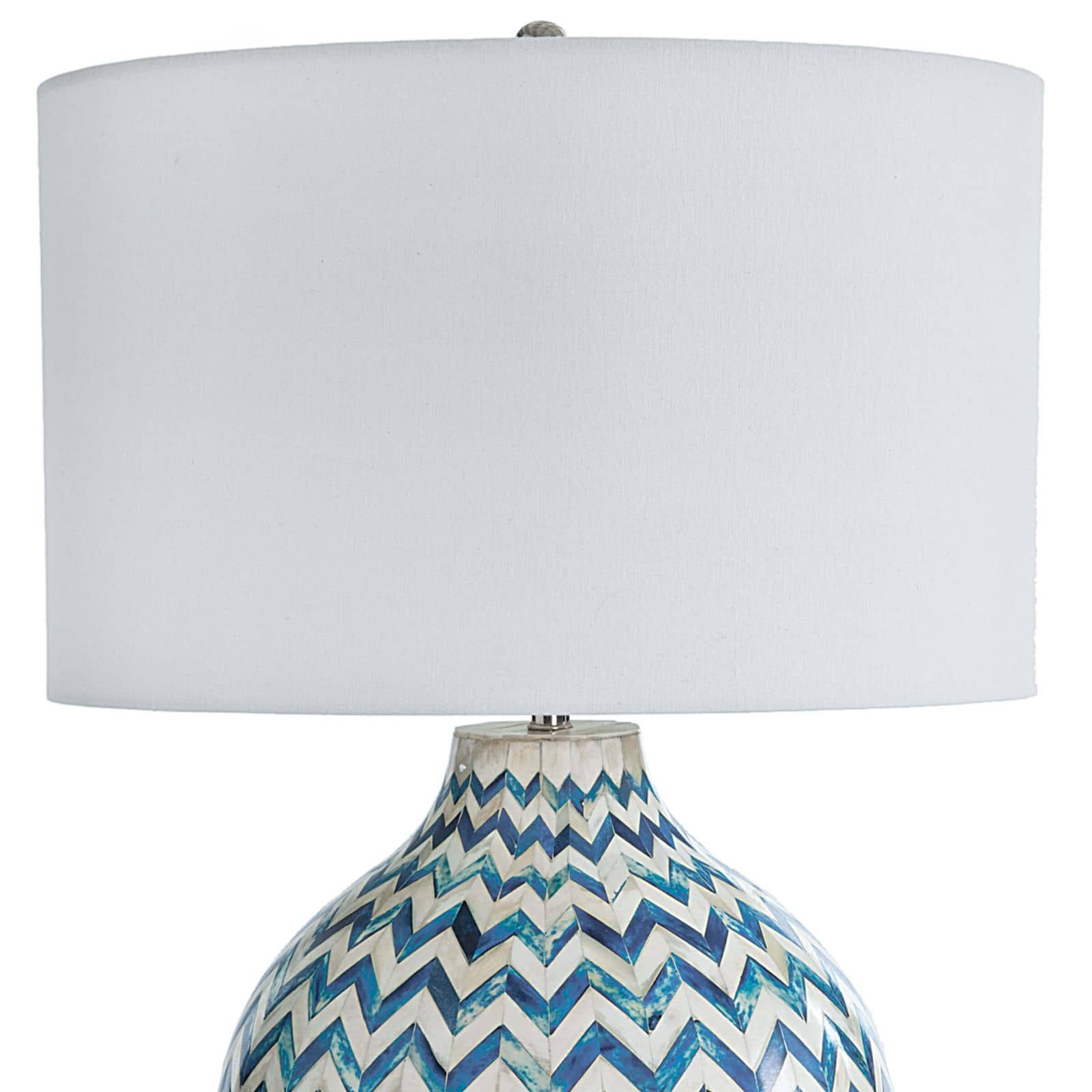 Chevron Bone Table Lamp (Indigo) | Regina Andrew Detroit
